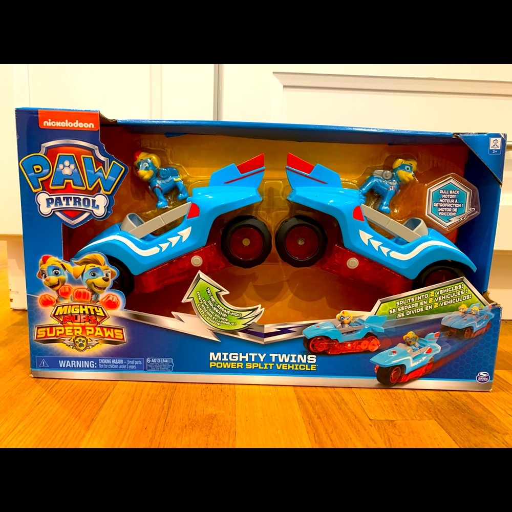 Paw Patrol Super Paws Mighty Twins Power Split Vehicle